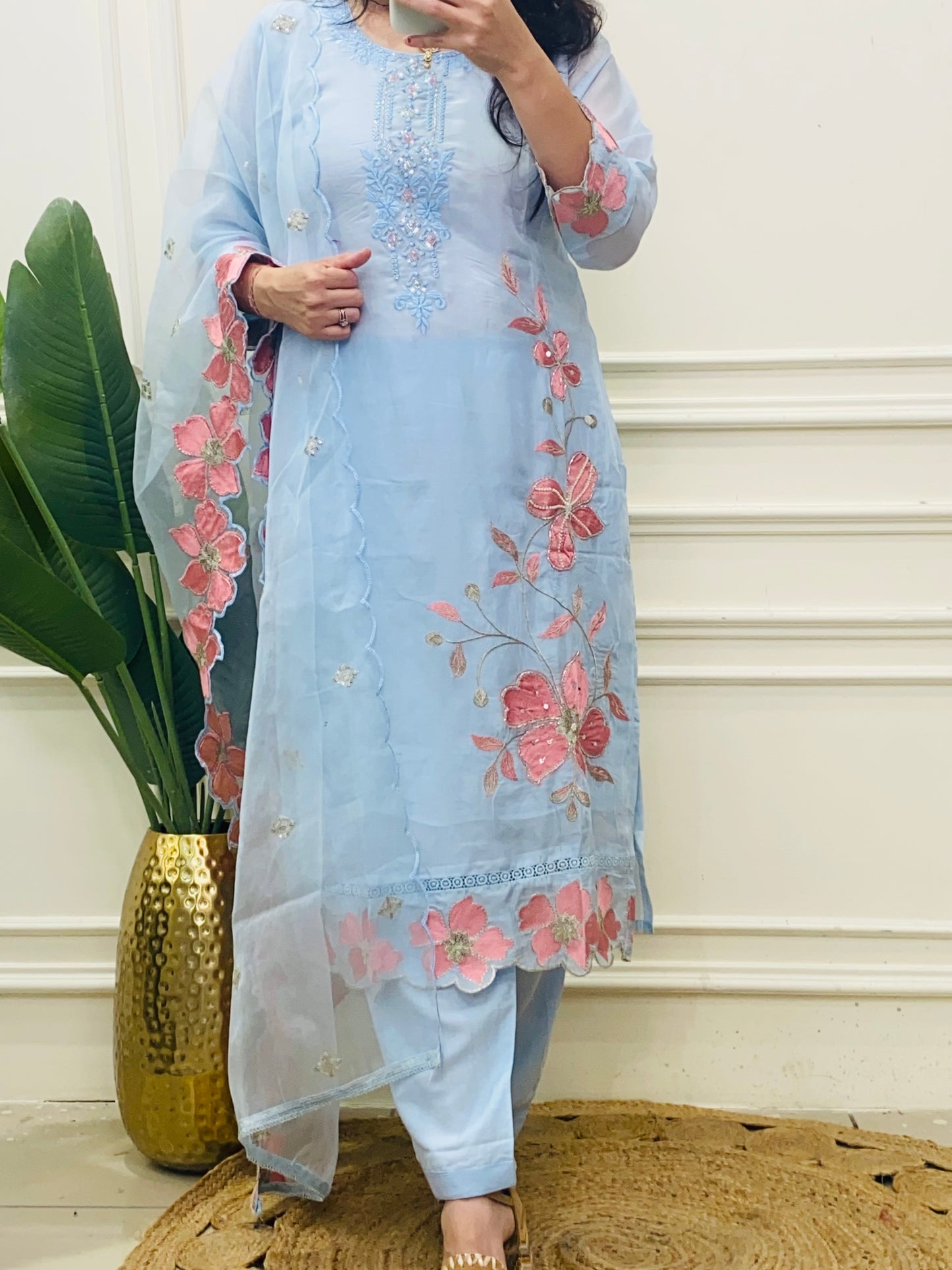 Pure Viscose Organza kurta set