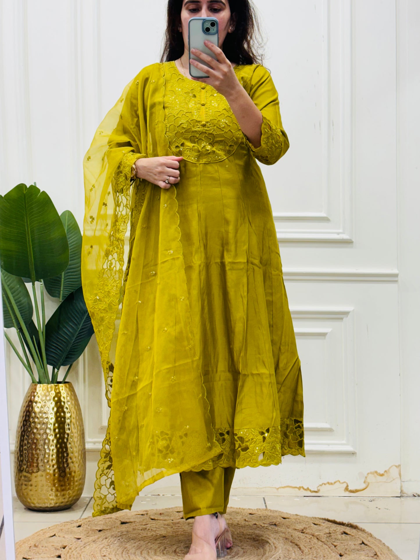 Pakistani laced detailing anarkali set