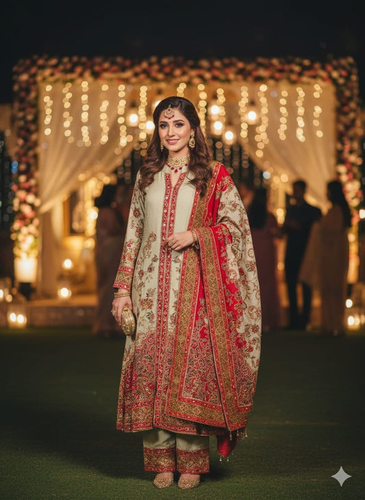 Pure chinon digital printed c cut designer sherwani pattern kurti with handwork