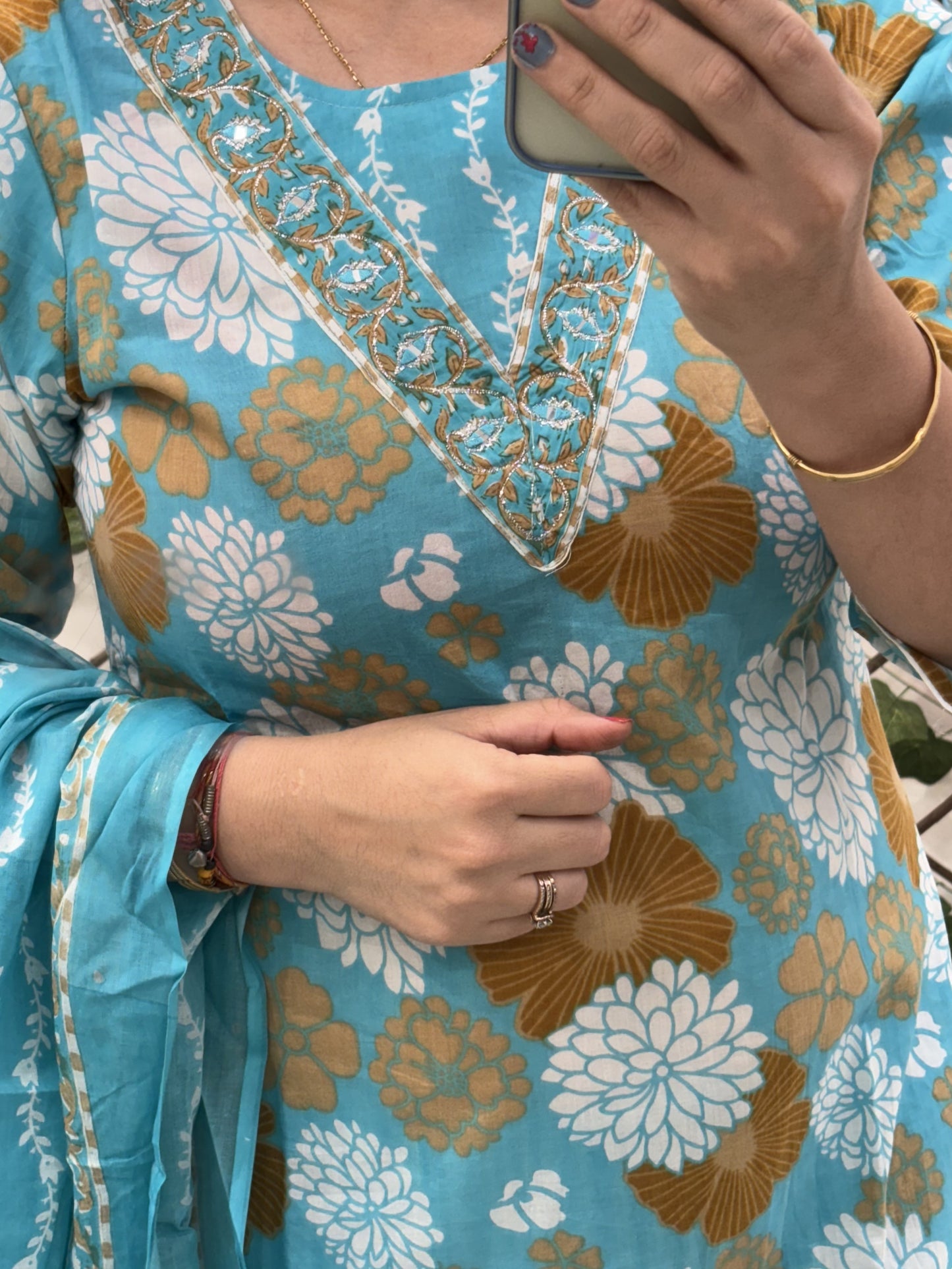 Blue Cotton Suit