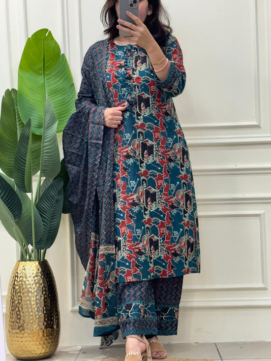 Floral Cotton Suit