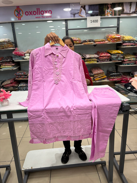 Baby pink tassels coordset