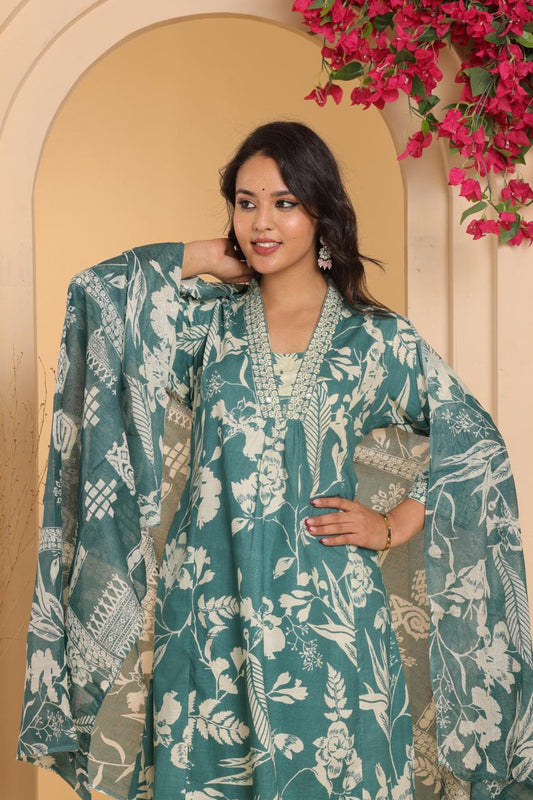 Light Green A- Line Suit